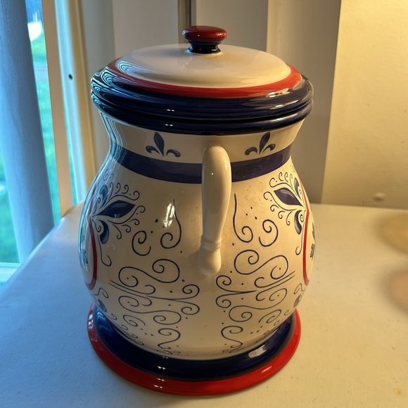 Vintage Hand Made For Nonni's Moroccan Style Ceramic Biscuit/ Cookie Jar Large - Picture 4 of 8